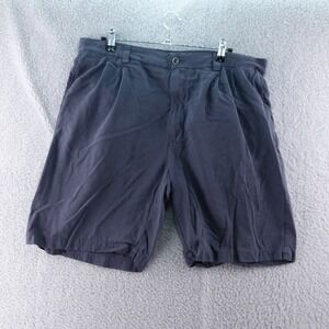 Tommy Bahama Men's Silk Shorts‎ 36 Blue Pleated Silk Casual Summer Breathable